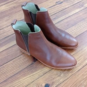 Nisolo tan leather booties, size 7.5